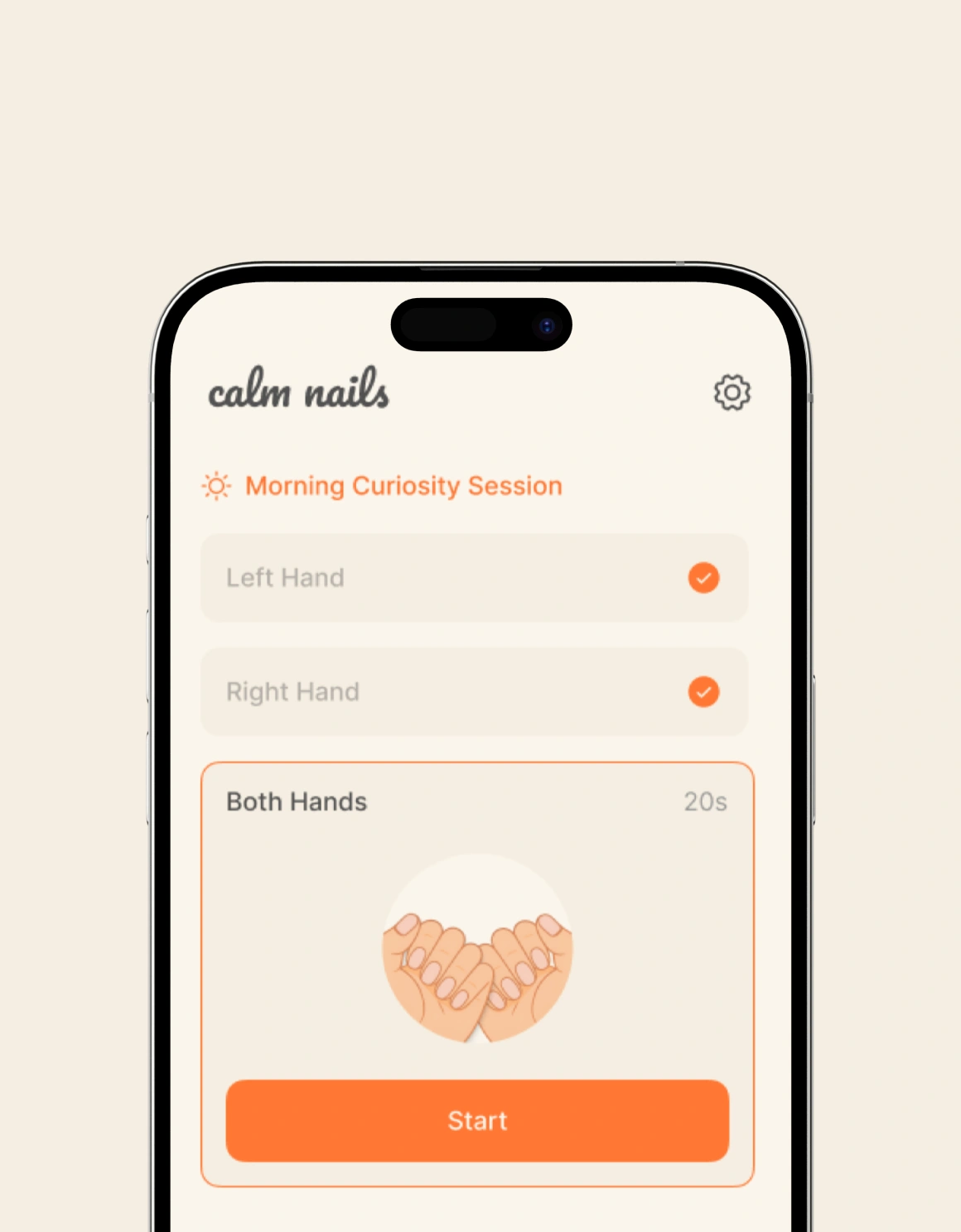 Calm Nails app feature: Results in days, not months.